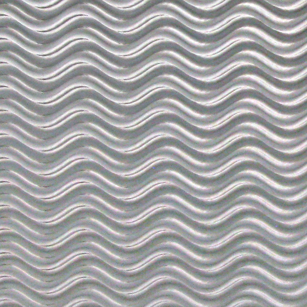 Aluminum with Sine Waves engraved pattern. | SpectraMetal